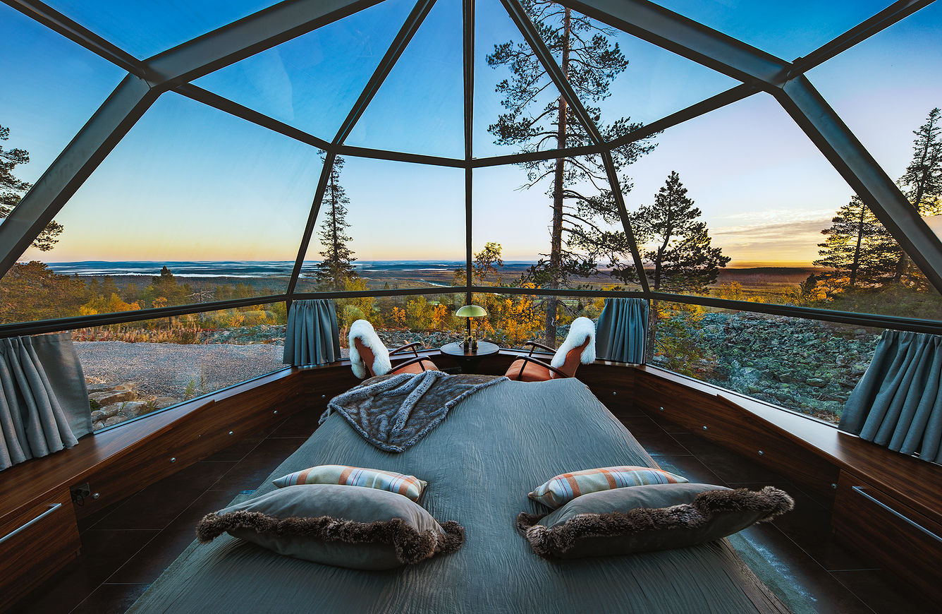 The best igloo hotel in Finland is Levin Iglut Golden Crown.